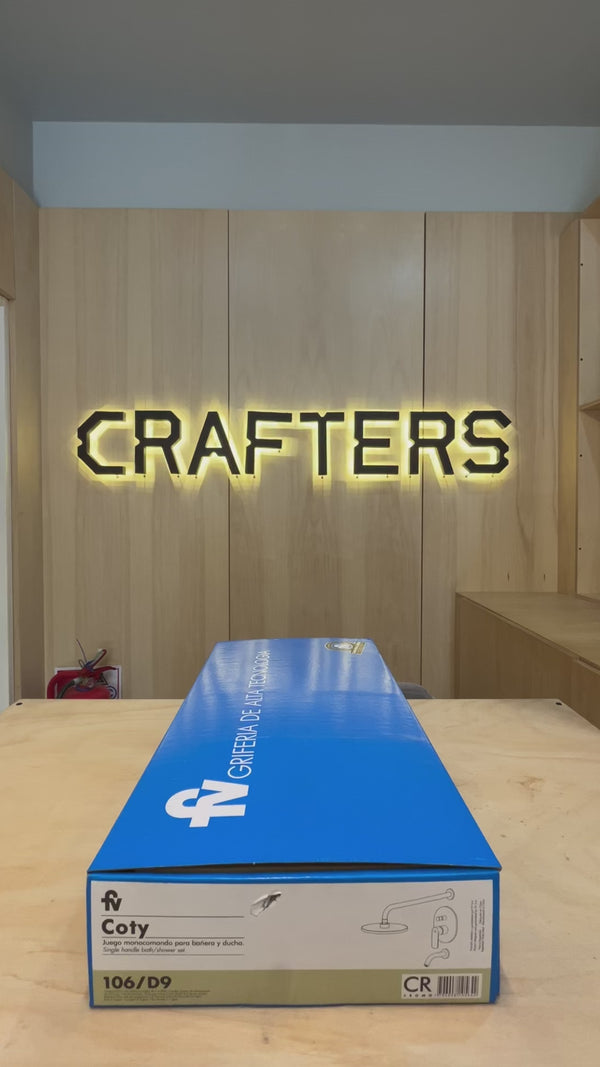 Grifería para Ducha FV Coty Monocomando Cerámico Cromo Baño