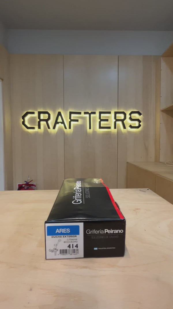 Grifería Ducha Peirano Ares con Transferencia Blanco Cromo