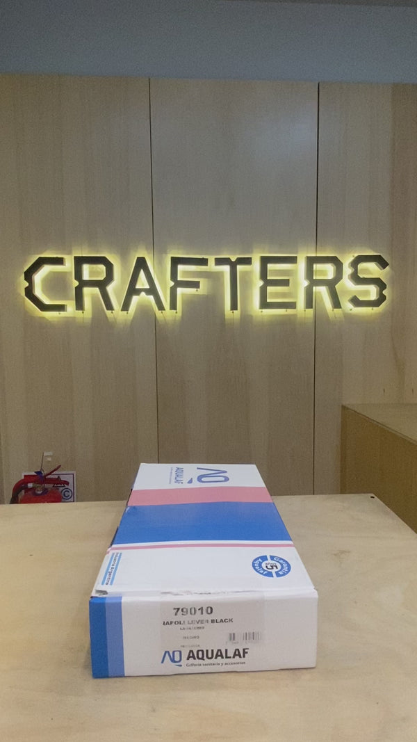 Grifería para Lavatorio Aqualaf - Napoli Baño Lever Black