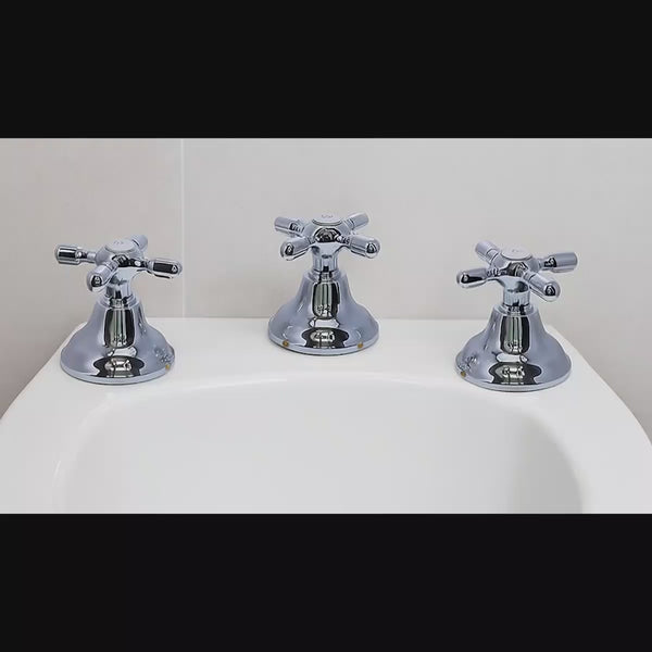 Grifería de Bidet FV Newport Plus Compresión Cruz Cromo Baño