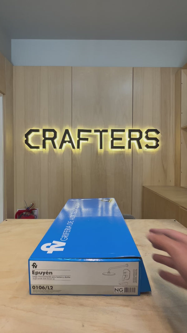 Grifería de Ducha Fv Epuyén Monocomando Cerámico Negro Baño