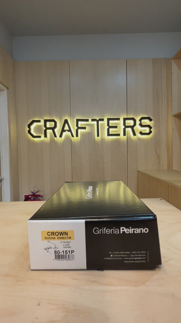 Grifería de Ducha Peirano Embutir C. Cerámico - Crown Baño