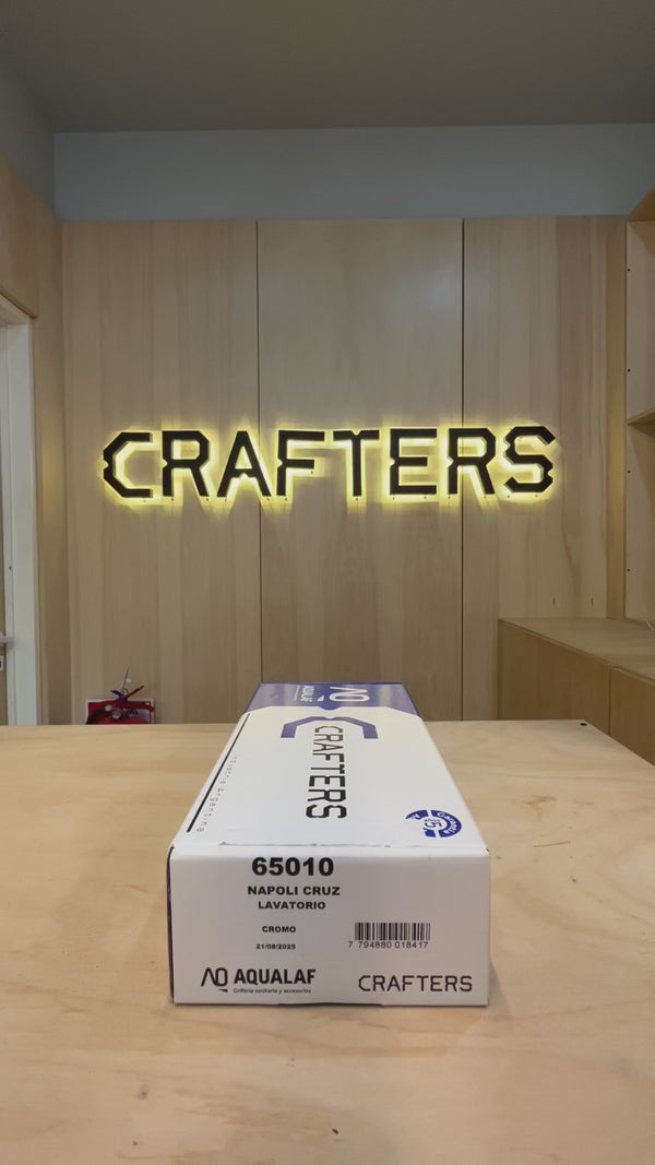 Grifería Lavatorio Aqualaf Napoli Cruz Metal Cromado - Baño