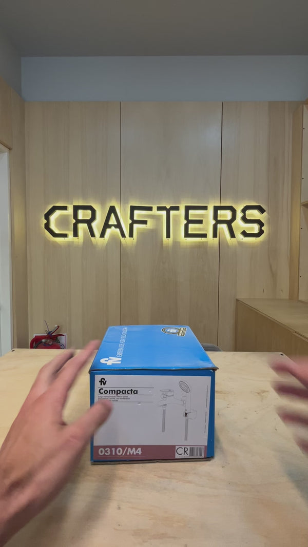 Grifería de Ducha FV Compacta Monocomando Pared Manual Cromo